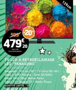 E.Leclerc TV LCD À RÉTROÉCLAIRAGE LED “PANASONIC” offre