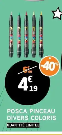 E.Leclerc POSCA PINCEAU DIVERS COLORIS offre