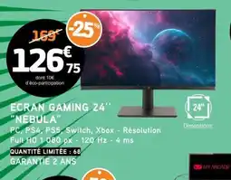 E.Leclerc ECRAN GAMING 24'' NEBULA offre
