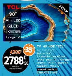E.Leclerc TV 4K HDR TCL offre
