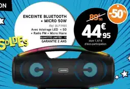 E.Leclerc ENCEINTE BLUETOOTH + MICRO 50W offre
