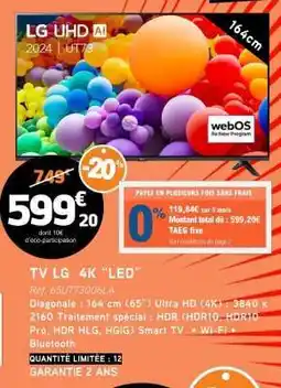 E.Leclerc TV LG 4K LED offre