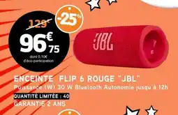 E.Leclerc ENCEINTE FLIP 6 ROUGE “JBL” offre
