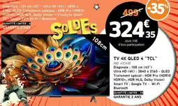 E.Leclerc TV 4K QLED 4 TCL offre