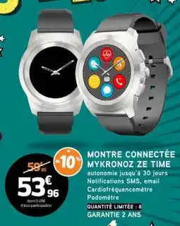 E.Leclerc Montre Connectée MyKronoz Ze Time offre