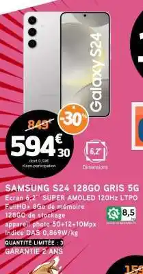 E.Leclerc SAMSUNG S24 128GO GRIS 5G offre