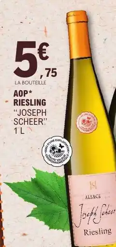 E.Leclerc AOP Riesling Joseph Scheer offre