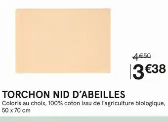 Monoprix torchon nid d’abeilles
