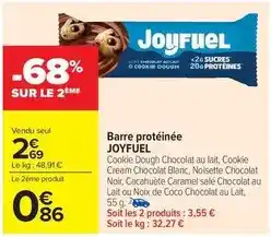 Carrefour Drive Barre protéinée offre