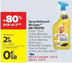 Carrefour Drive Mr propre - spray nettoyant ménager offre