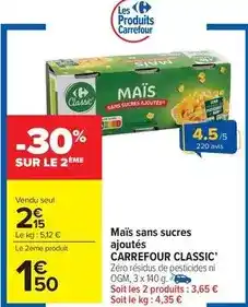 Carrefour Drive Carrefour - mais sans sucres ajoutés offre