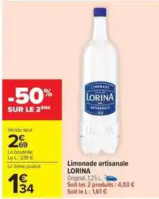 Carrefour Drive Lorina - limonade artisanale offre