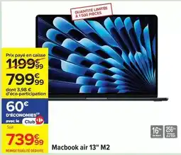 Carrefour Ram - macbook air 13 m2 offre