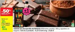Carrefour Signal - tablette de chocolat bio offre