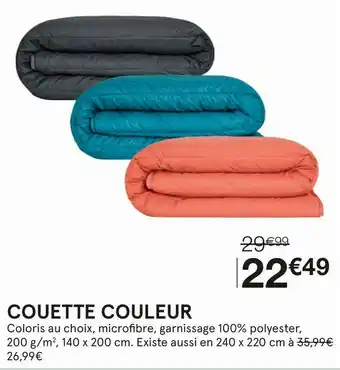 Monoprix Monoprix couette couleur offre