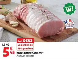 Auchan Supermarché Porc longe sans os offre