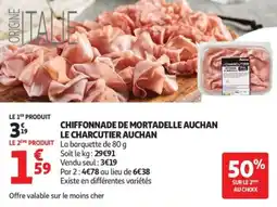 Auchan Supermarché Chiffonnade de mortadelle auchan le charcutier auchan offre