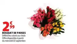 Auchan Supermarché Bouquet de 9 roses offre