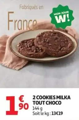 Auchan Supermarché 2 cookies milka tout choco offre