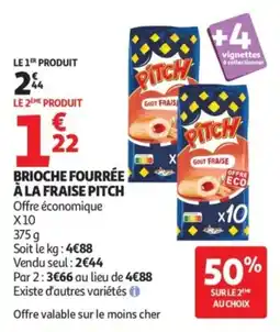 Auchan Supermarché Brioche fourrée à la fraise pitch offre