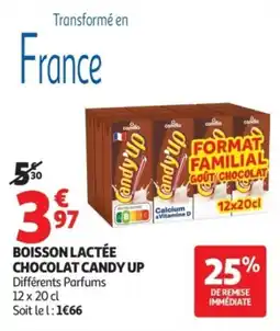 Auchan Supermarché Boisson lactée chocolat candy up offre