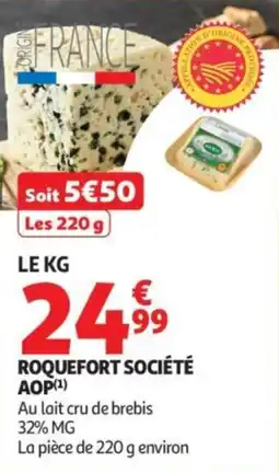 Auchan Supermarché Roquefort société aop offre