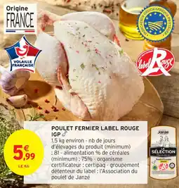 Intermarché Contact Poulet fermier label rouge igp offre