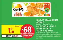 Intermarché Contact Biscuit soja orange gerble offre