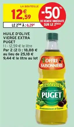 Intermarché Contact Huile d'olive vierge extra puget offre