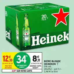 Intermarché Contact Bière blonde heineken offre