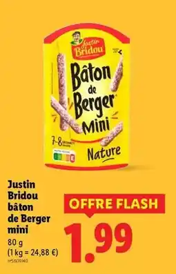 Lidl Justin bridou - bridou bâton de berger mini offre