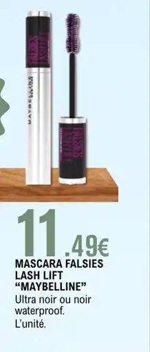 E.Leclerc MAYBELLINE Mascara falsies lash lift offre