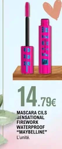 E.Leclerc MAYBELLINE Mascara cils sensational firework waterproof offre