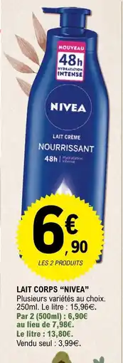 E.Leclerc NIVEA Lait corps offre