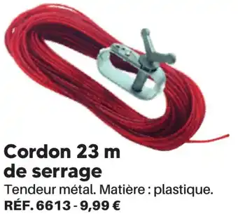 Shopix Cordon 23 m de serrage offre