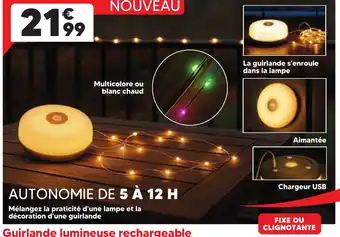 Shopix Guirlande lumineuse rechargeable offre
