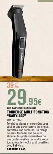 E.Leclerc BABYLISS Tondeuse multifonction offre