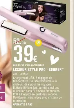E.Leclerc BEURER Lisseur style pro offre