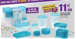 Bazarland Lot de 50 boîtes avec couvercle offre