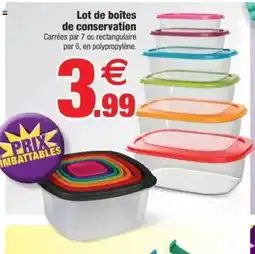 Bazarland Lot de boîtes de conservation offre