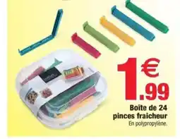 Bazarland Boîte de 24 pinces fraicheur offre
