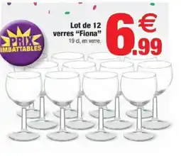 Bazarland Lot de 12 verres Fiona offre