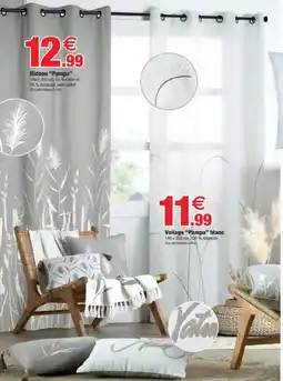 Bazarland Voilage Pampa blanc offre