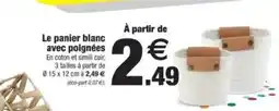 Bazarland Le panier blanc avec poignées offre