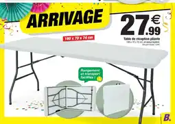 Bazarland Table de réception pliante offre