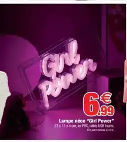 Bazarland Lampe néon Girl Power offre