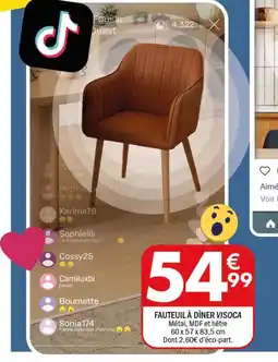 La Foir'Fouille Fauteuil à dîner visoca offre