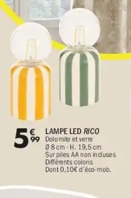 La Foir'Fouille Lampe led rico offre