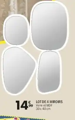 La Foir'Fouille Lot de 4 miroirs offre