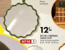 La Foir'Fouille Set de 3 miroirs vague judy offre